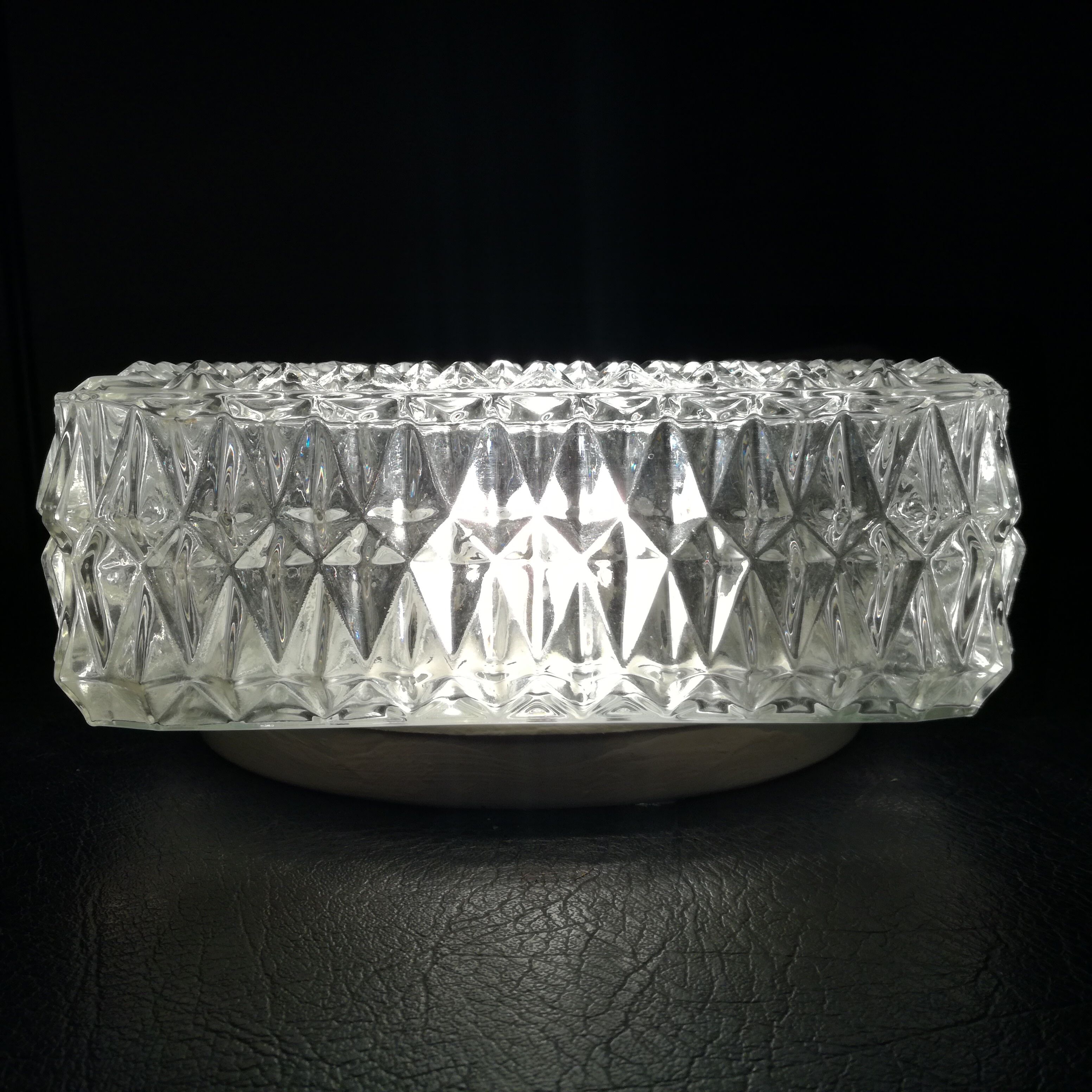 Cast glass square ceiling 21x21cm