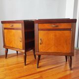 Paire de tables de chevet Italienne de 1950