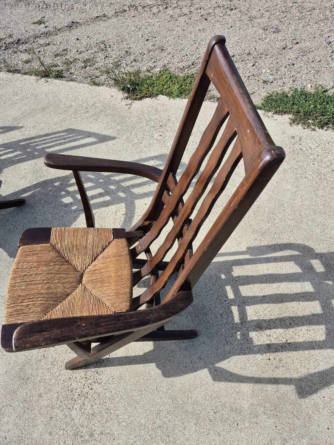 Set 4 vintage Triconfort France adjustible 1960s deckchair