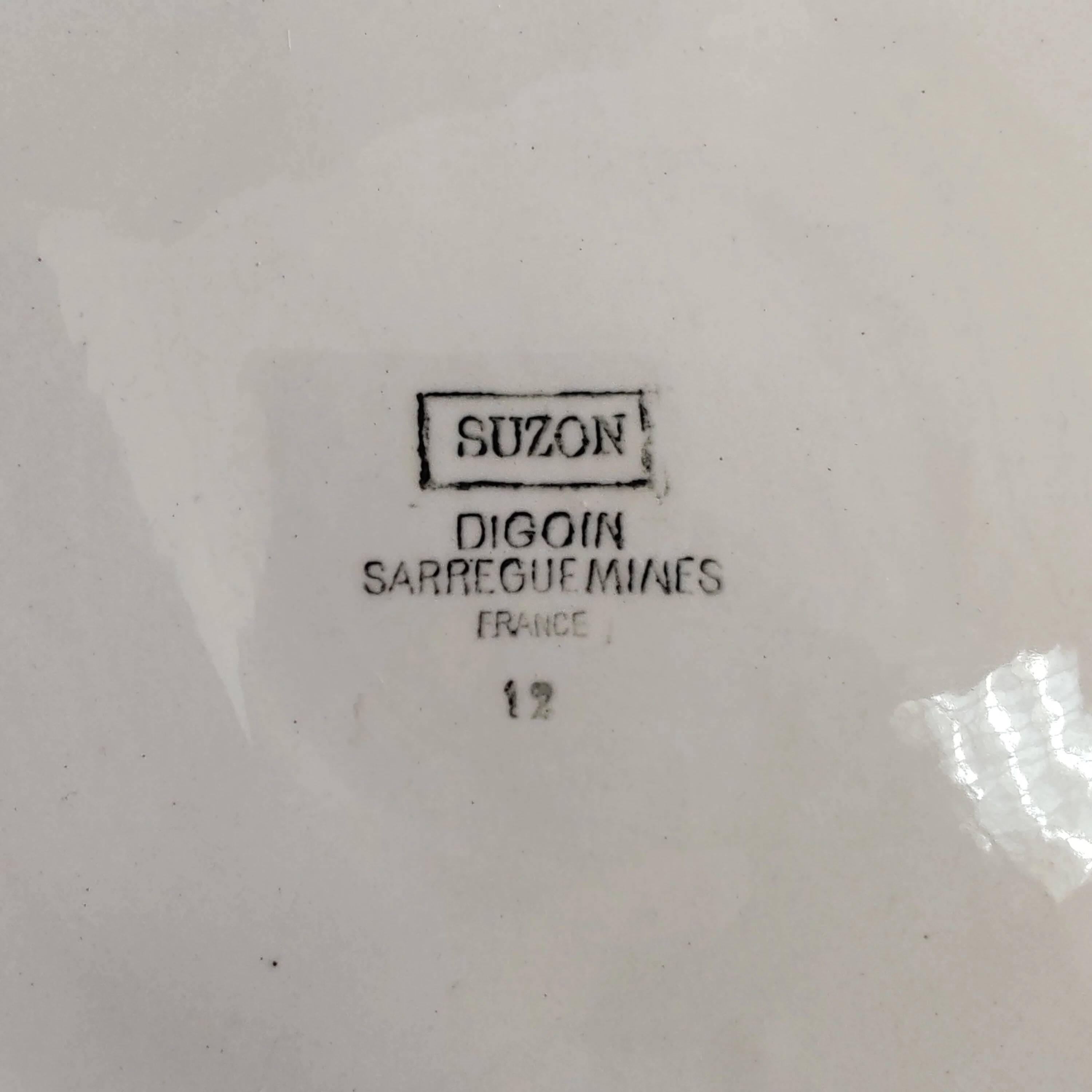 Grand plat de service Digoin Sarreguemines