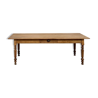 Table de ferme en noyer blond – circa 1900