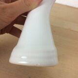 Hand soliflore baguier in white ceramic