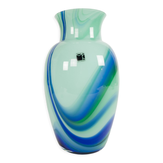 Carlo Moretti made in Italy signed multicolored vase 90's