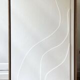 Minimalist white relief painting