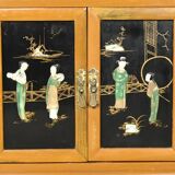 Asian Liquor Cabinet in Lacquered Wood, China – 1950