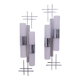 Pair of opaline and chrome wall lights, 1970