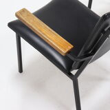 Set of 2 minimalist armchairs dutch design 1960s