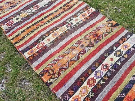 Vintage Turkish hallway rug 80x295 cm