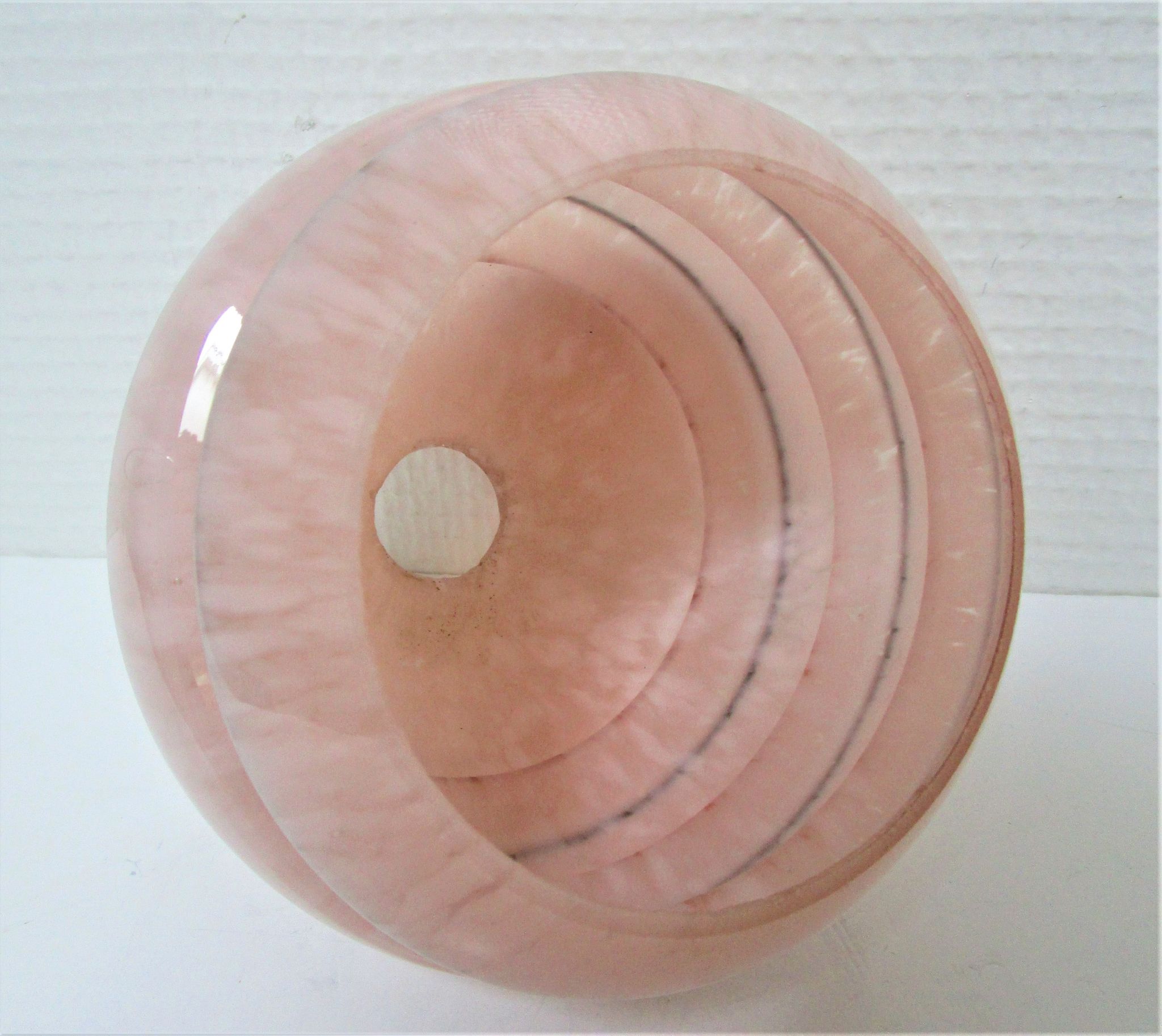 Porcelain porcelain patinated glass of Clichy pink Art Deco