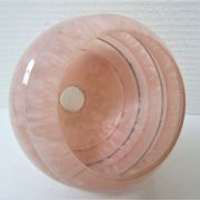 Porcelain porcelain patinated glass of Clichy pink Art Deco