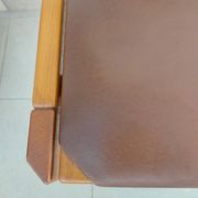 Suite de 6 chaises Luigi Gorgoni – Roche Bobois – Orme massif & Cuir – Vint