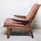 Vintage Free Span FS115 Solid Oak Recliner Chair 1950s