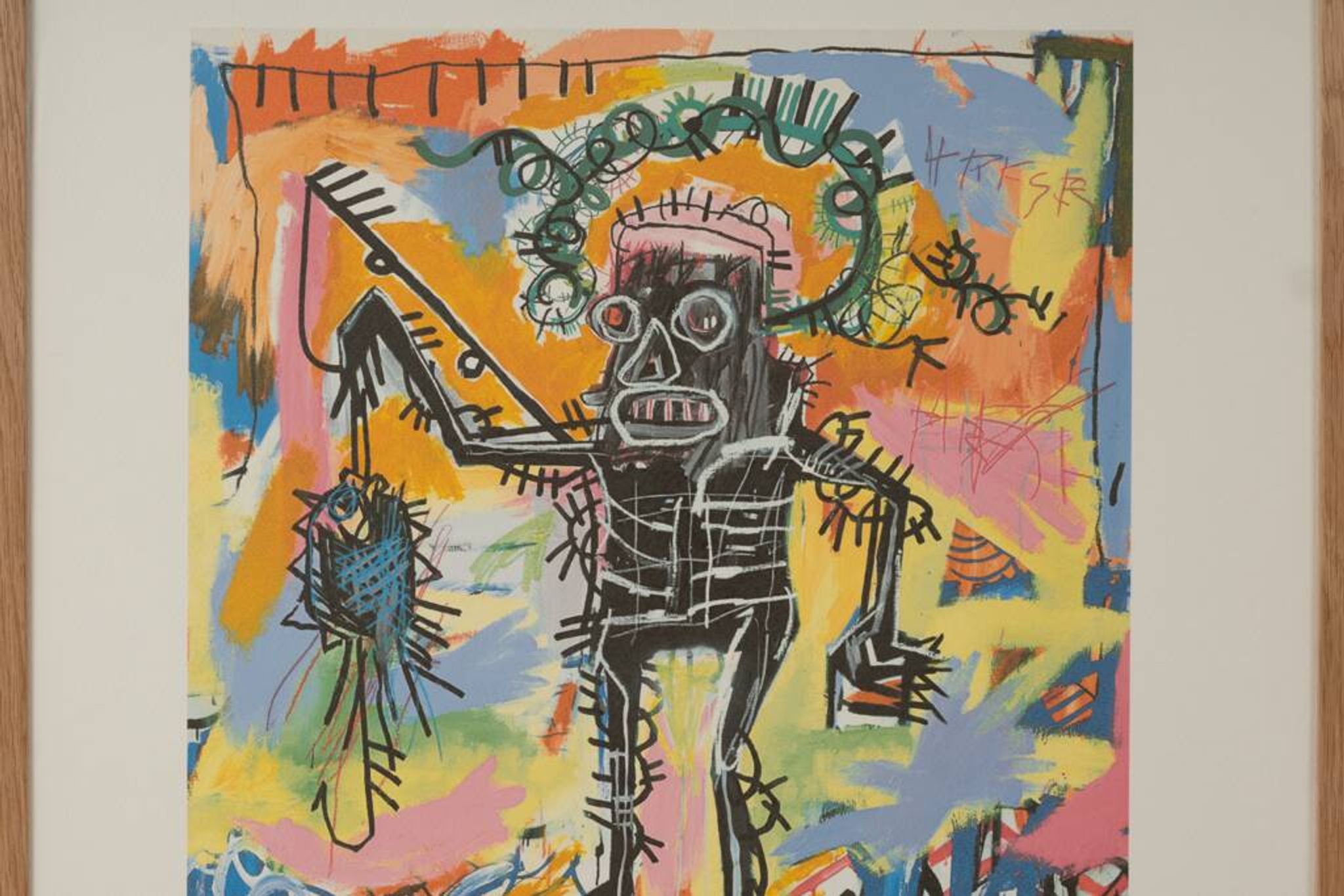 Jean-Michel Basquiat, sérigraphie en couleurs numérotée, années 1990