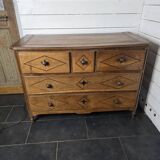 19th century solid oak chest of drawers