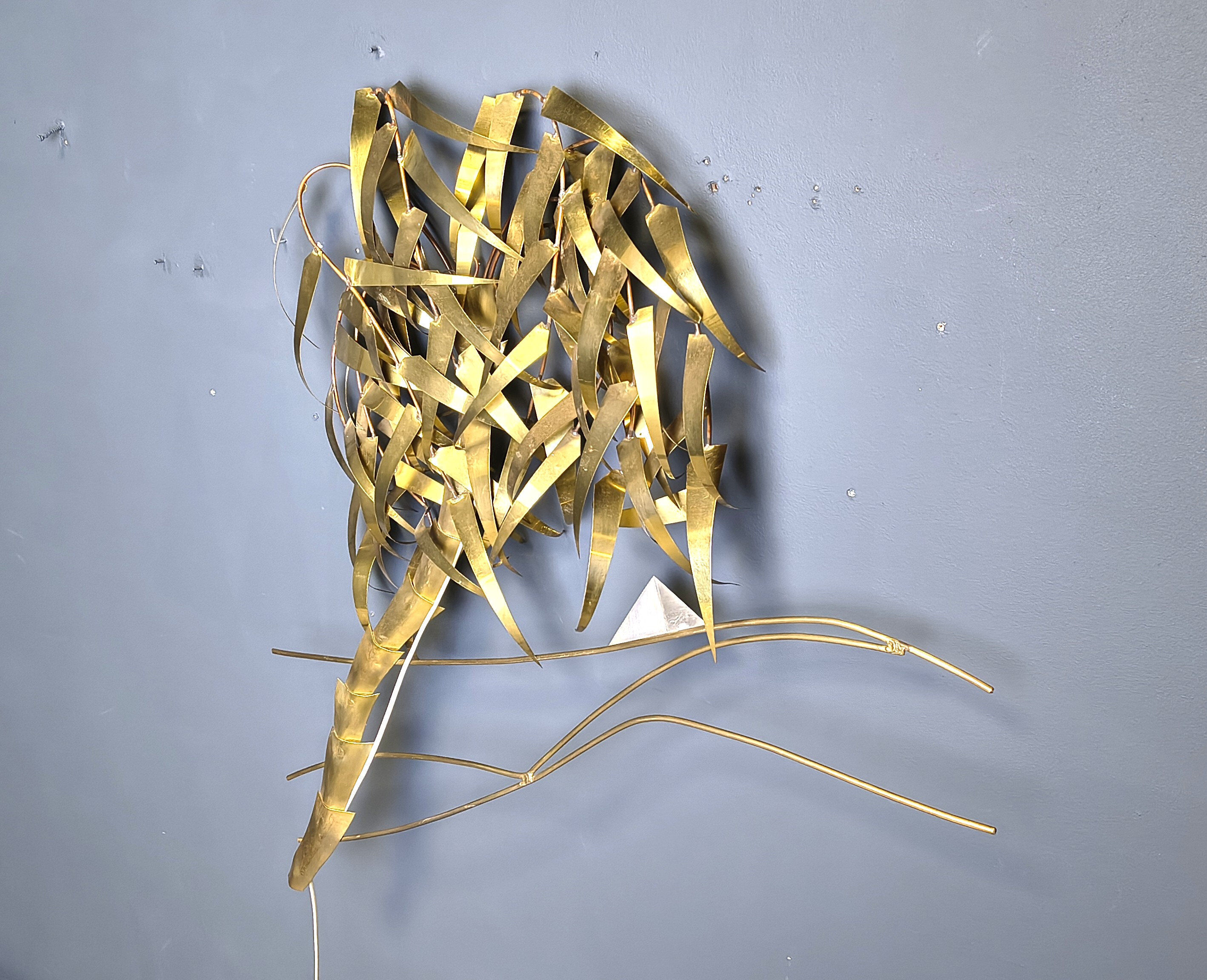 Palm tree wall light by Daniel D'Haeseleer, 1970s