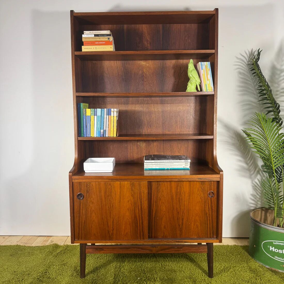 Vintage rosewood bookshelf – mid-century modern Scandinavian design