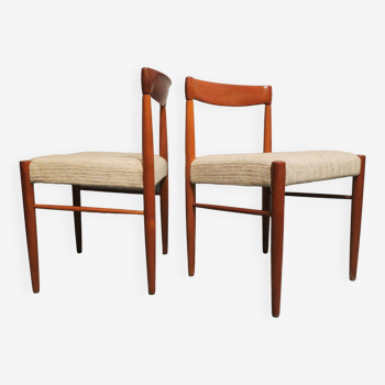 Pair of mid century teak chairs by Henry W Klein, Denmark 1960s
