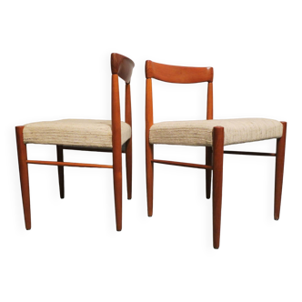 Pair of mid century teak chairs by Henry W Klein, Denmark 1960s