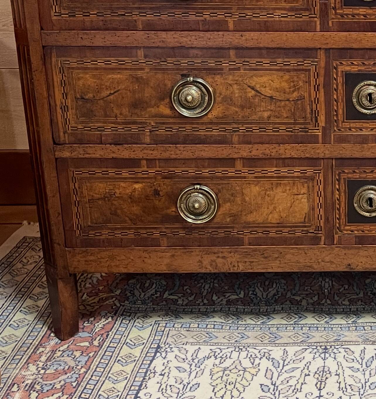 Louis XVI period chest of drawers in walnut, oak and fir, 18th century