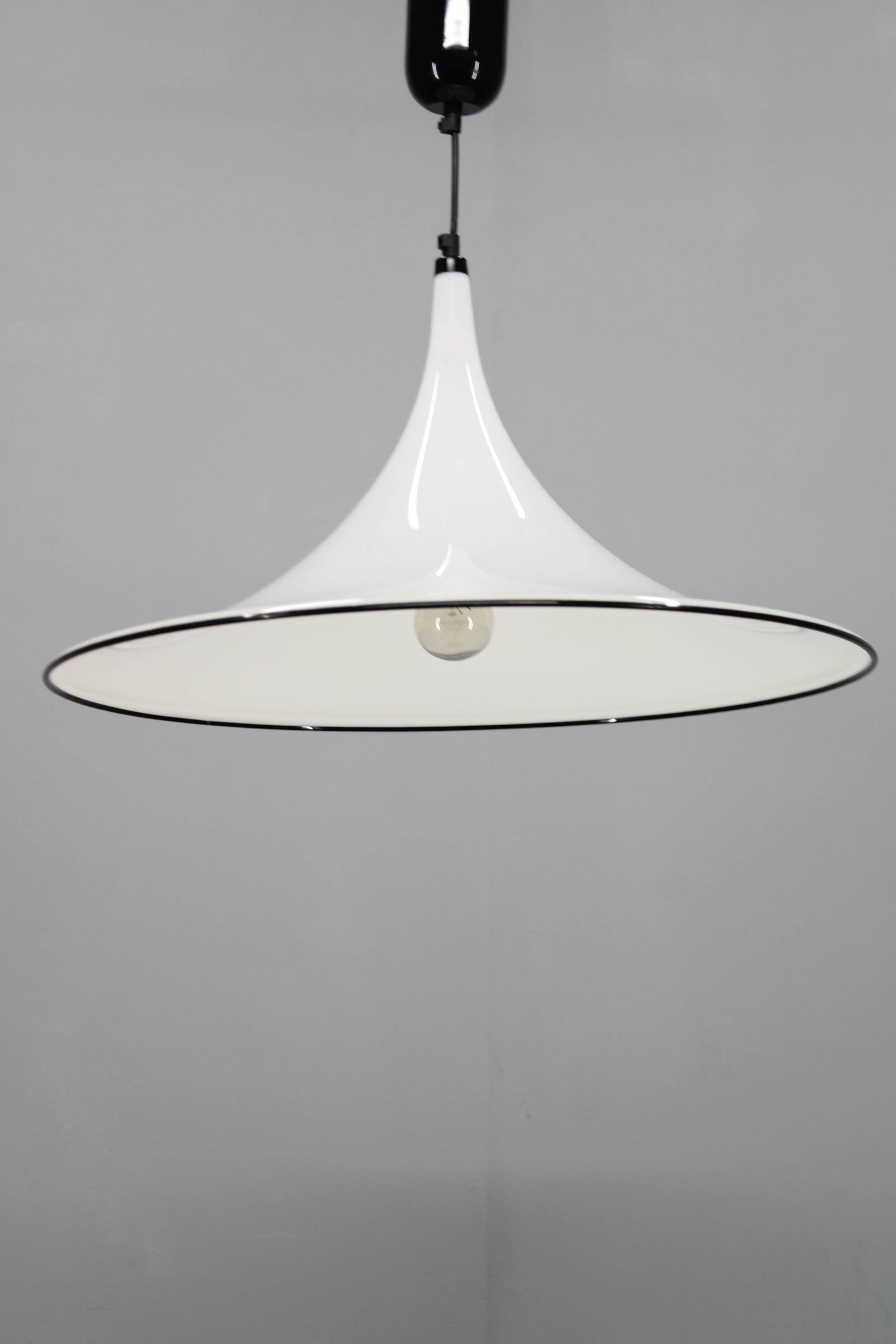1970s Guzzini "Trumpet" Pendant Lamp by Meblo ,Italy