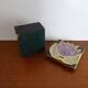 Mithé Espelt jewelry box 1960 - Ceramic and wood peony flower and gold decoration