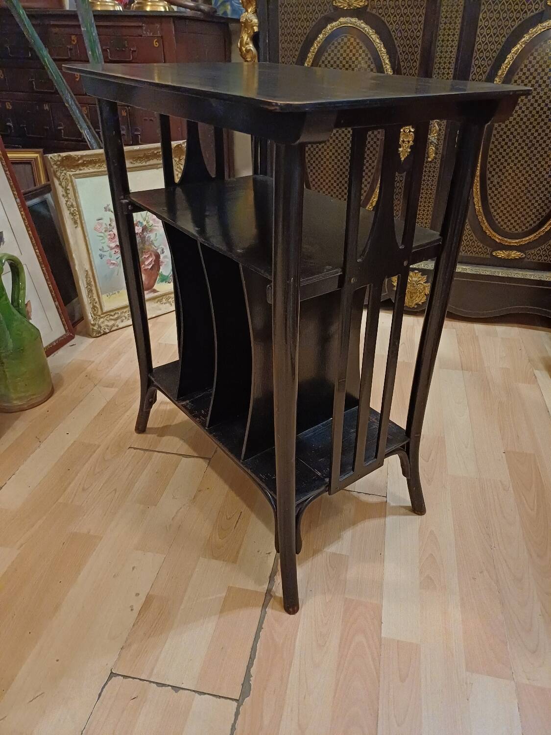 J.&J. Kohn - Koloman Moser - Table - No. 1074 - Beech - Matte Black. 1905