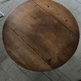 Round wooden folding coffee table