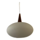 Louis Kalff pendant light in teak and opaline