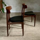 Vintage Scandinavian teak chairs by Henri Walter Klein