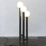 Vintage German floor lamp from the 1970s in glass and metal.