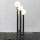 Vintage German floor lamp from the 1970s in glass and metal.