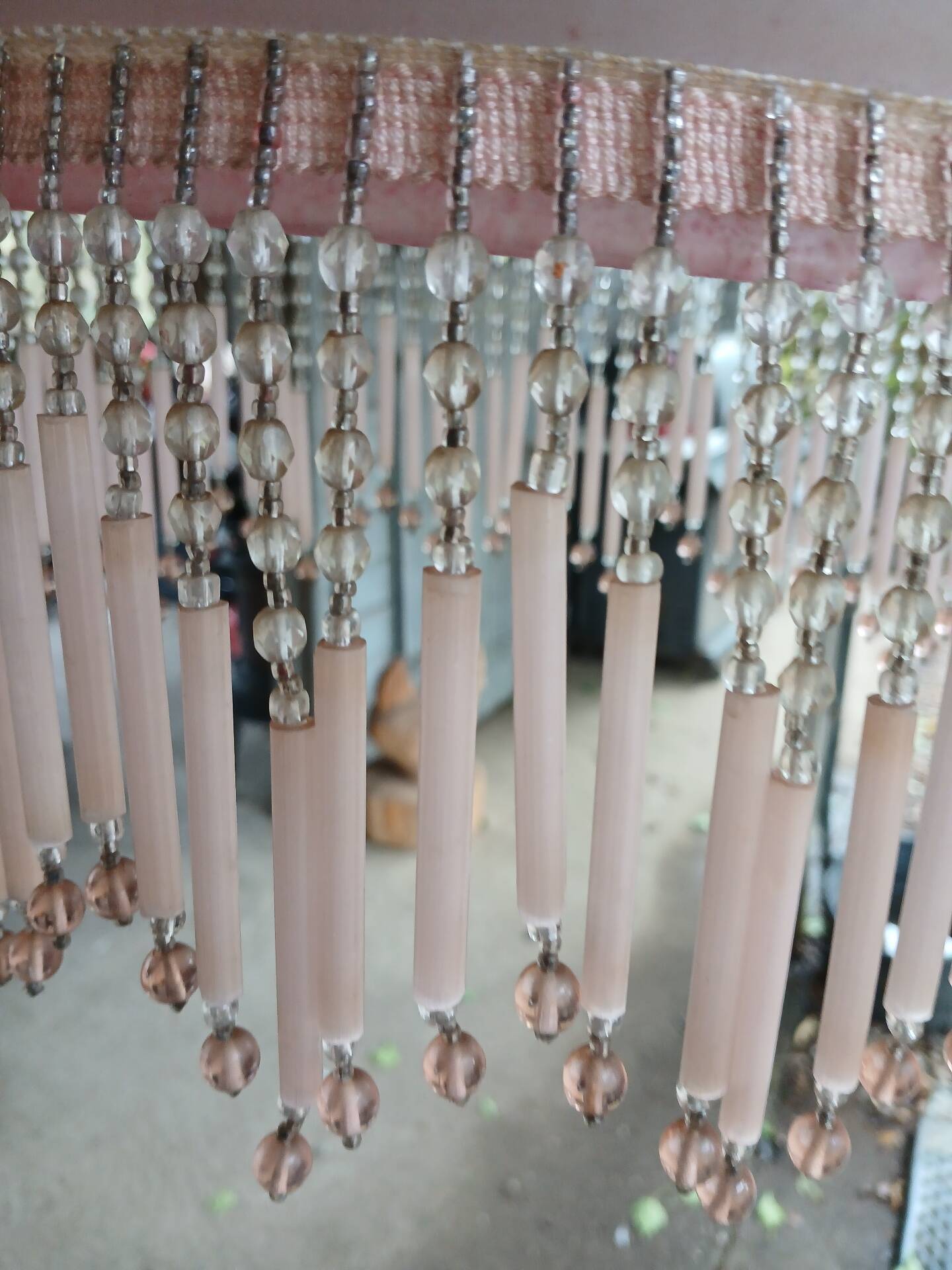 Suspension vintage en verre dépoli