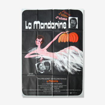 Affiche de cinéma originale "la mandarine" Girardot Noiret Molinaro