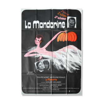 Affiche de cinéma originale "la mandarine" Girardot Noiret Molinaro