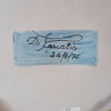 Sculptural ceramic plate by De Pascalis, 1970s