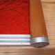 Plateau art deco verre rouge