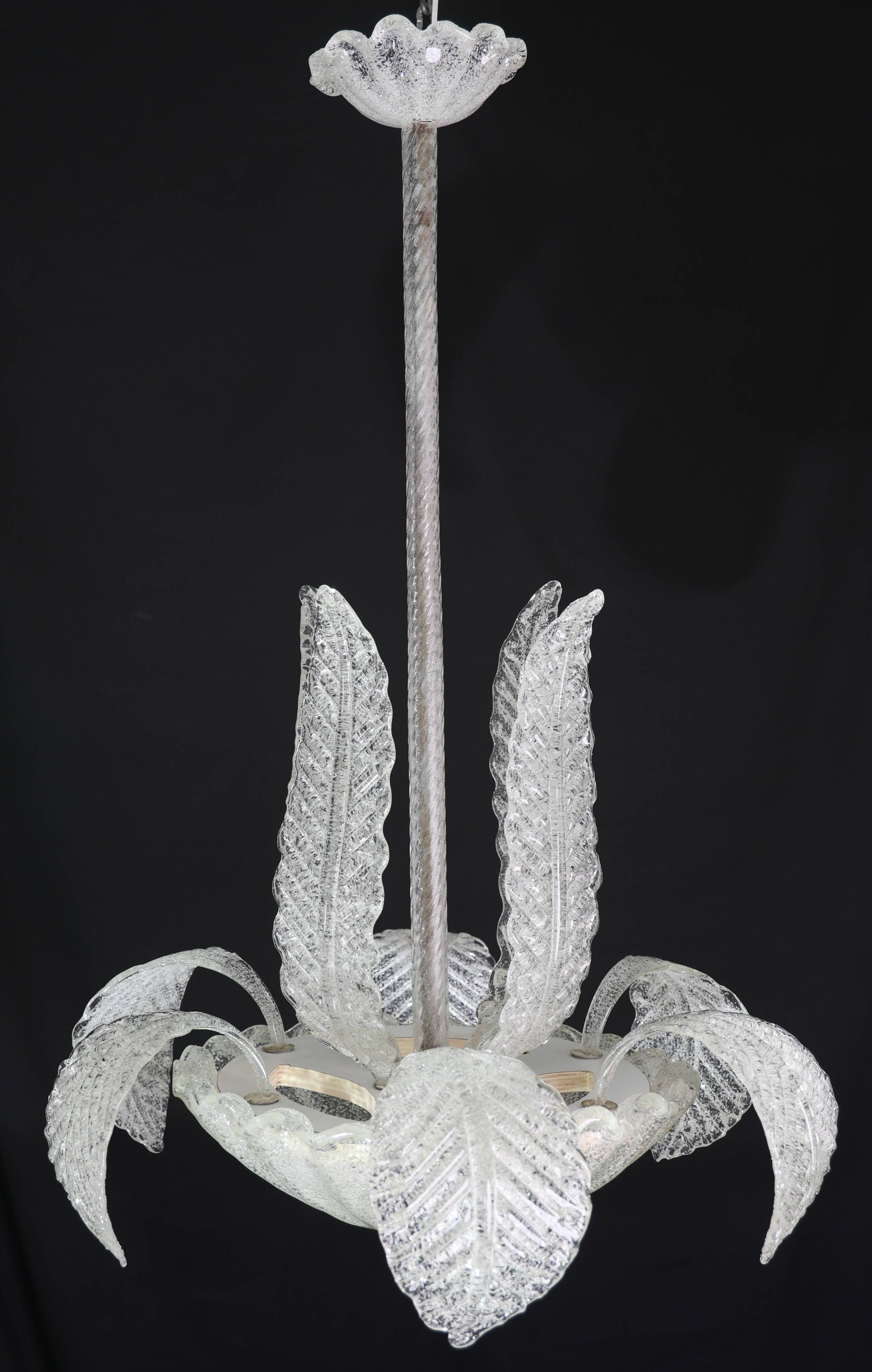Lustre Art Déco élégant Barovier e Toso, Murano