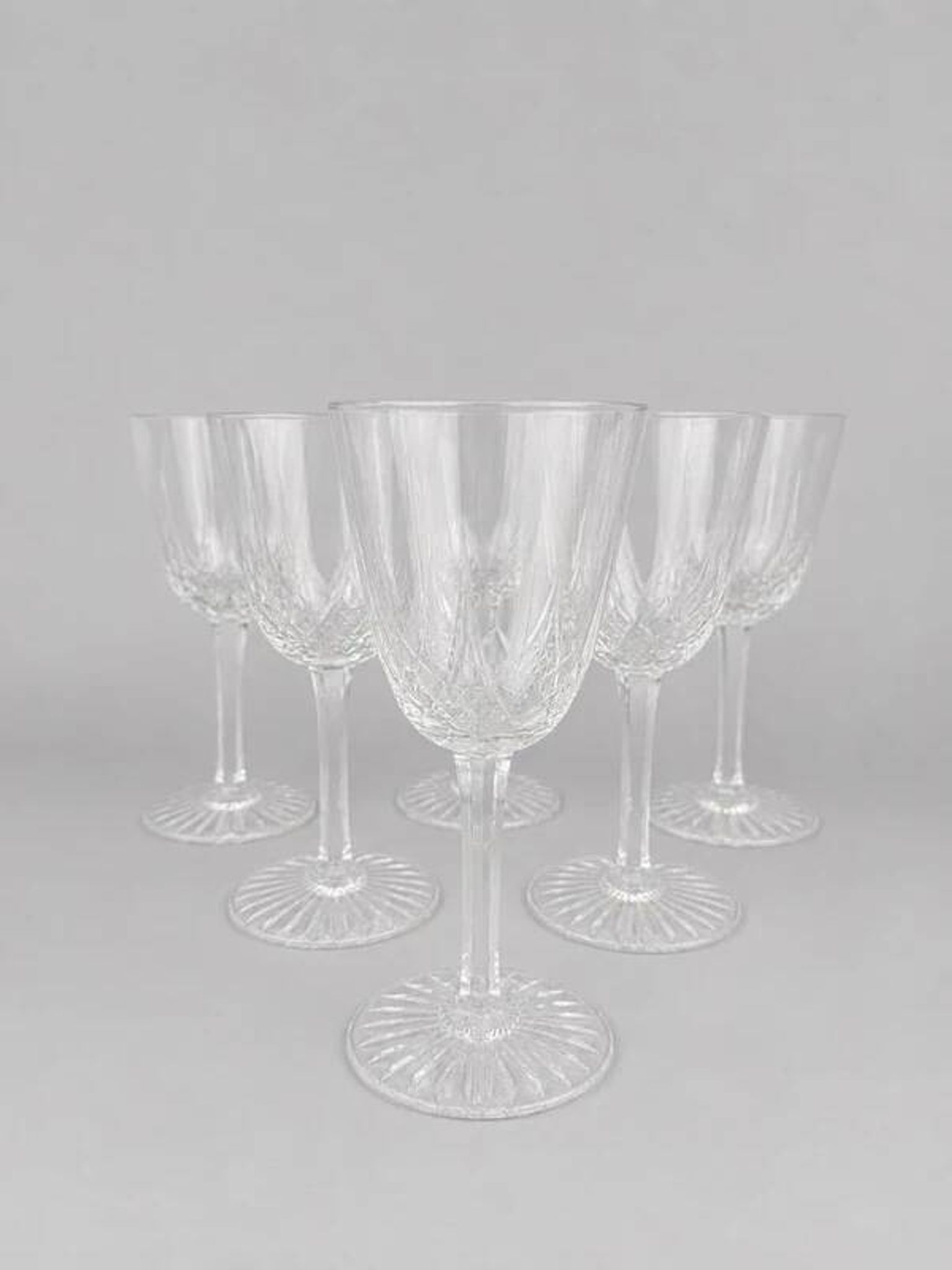 Baccarat, service Epron, suite de 6 verres à vin blanc taille 4