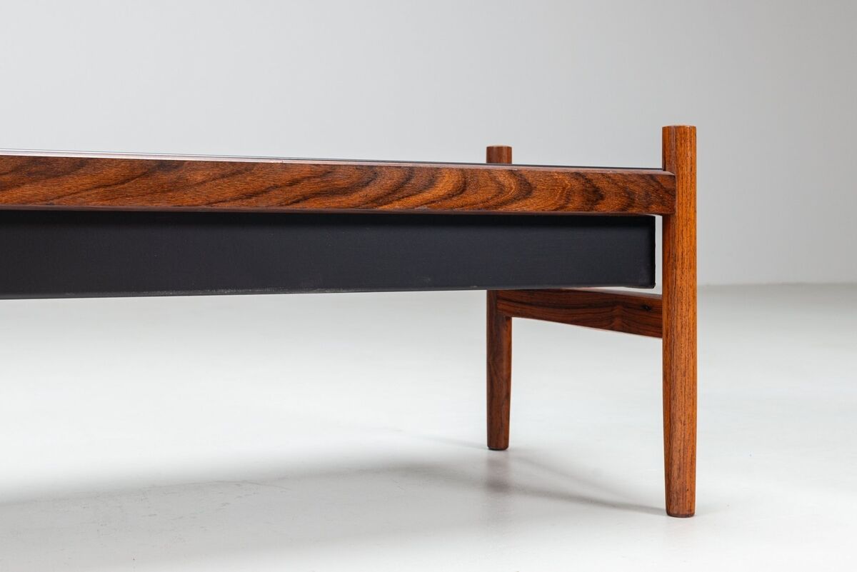 Hugo Frandsen large planter in rosewood Spottrup Denmark 1960