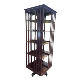 Very large mahogany revolving bookcase