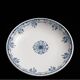 Old footed bowl Sarreguemines Mignon blue faience vintage