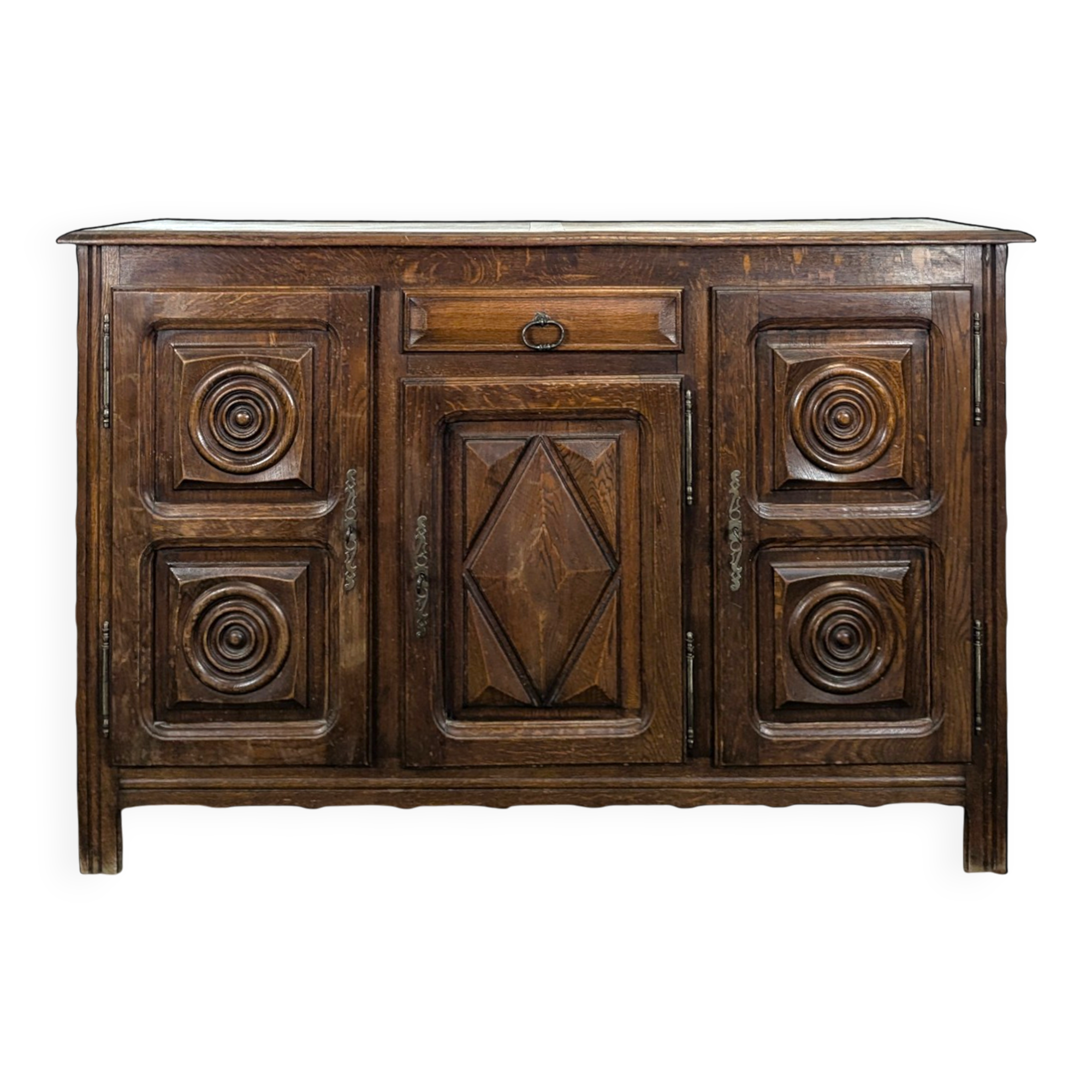 Buffet en chêne dans l'esprit de Dudouyt