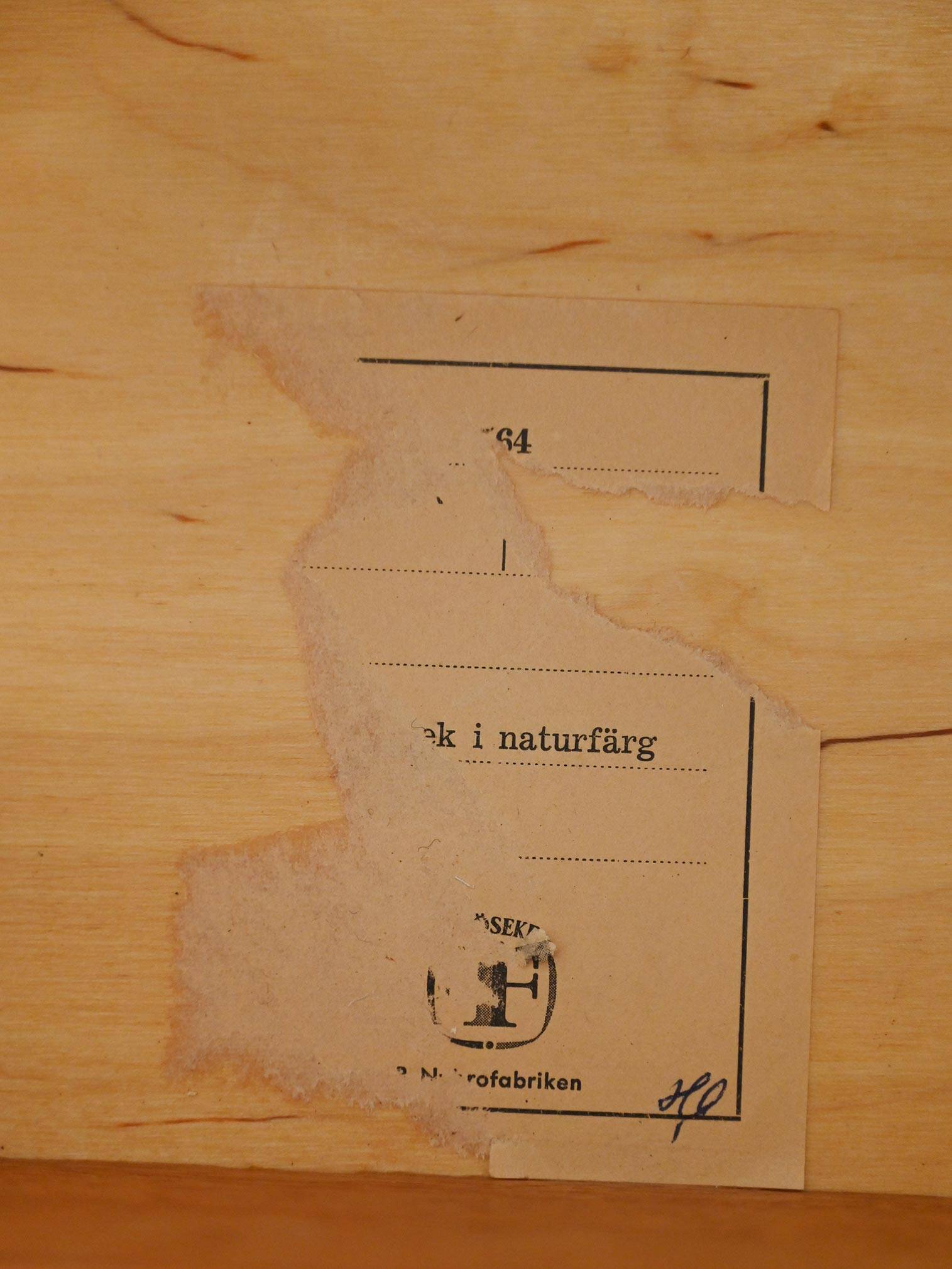 Swedish entryway cabinet in teak and oak