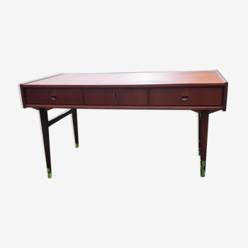 Scandinavian flat desk in teak 1960