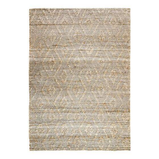 Braided jute rug with diamond patterns 190x290 cm