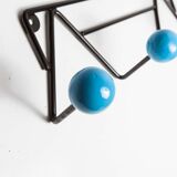 Door 4 peg coat restored blue balls