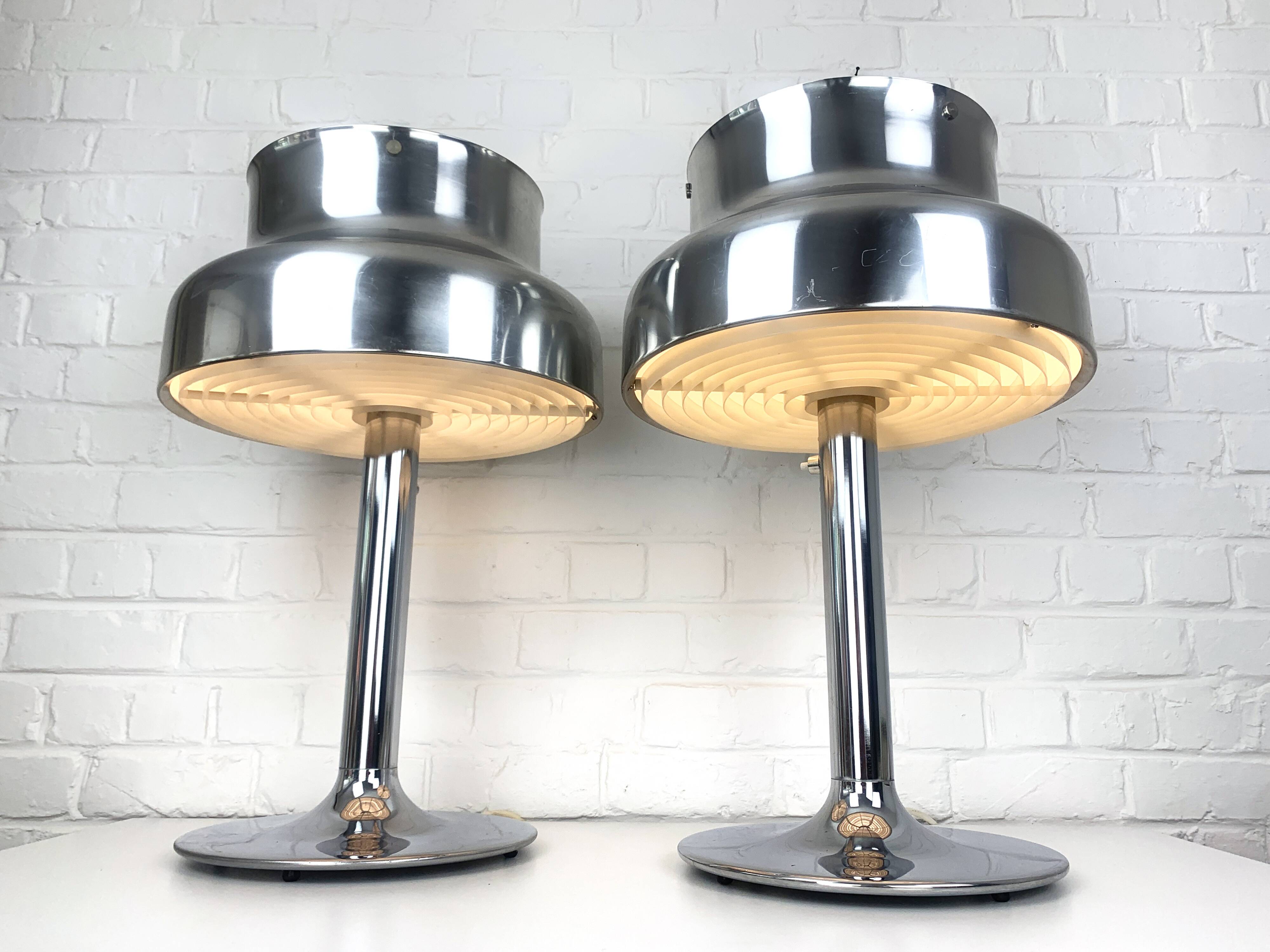 Pair of Bumling Anders Pehrson Table Lamps for Ateljé Lyktan, Space Age, 1960s