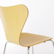 Arne Jacobsen Chair 3107 (Series 7), Beechwood Shell, Chrome Legs, Danish