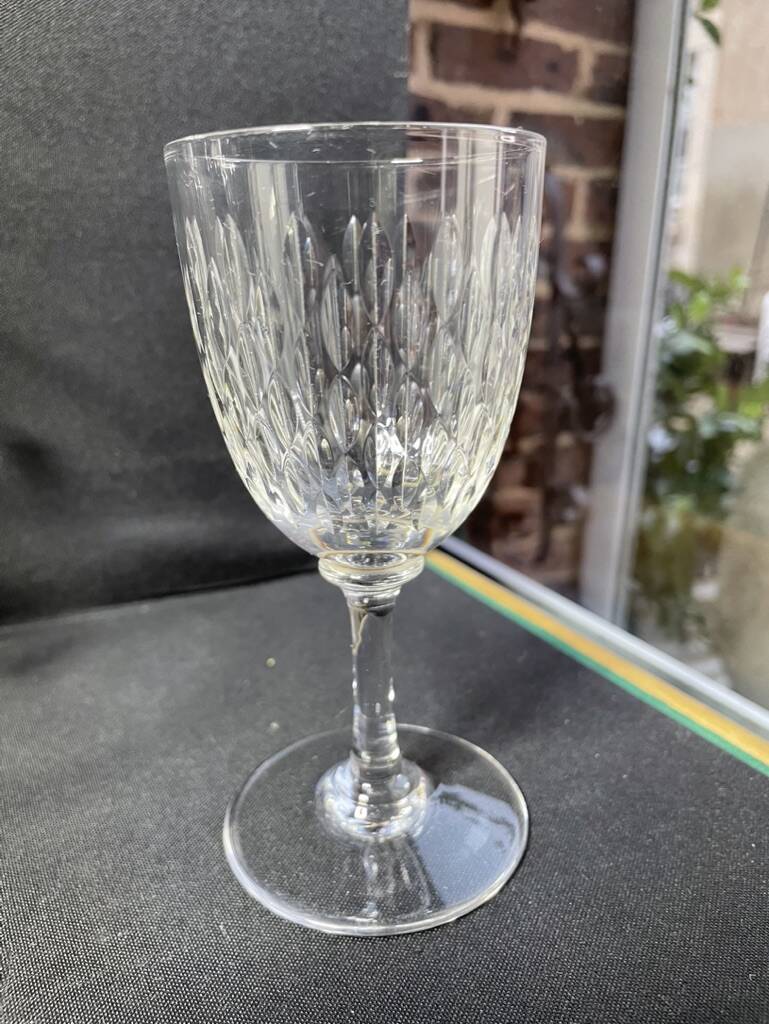 6 burgundy wine glasses baccarat paris service