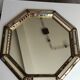 Venetian octagonal mirror murano style. a parecloses/facets. floral and beaded decoration 60 x 60 cm